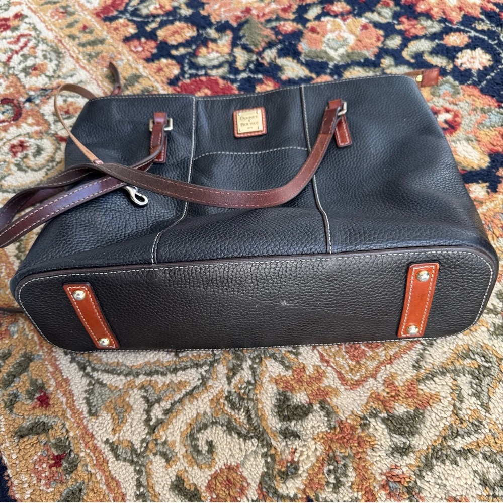 Dooney & Bourke Pebble Grain Leather Lexington Shopper Black Purse Shoulder Bag - Picture 3 of 8